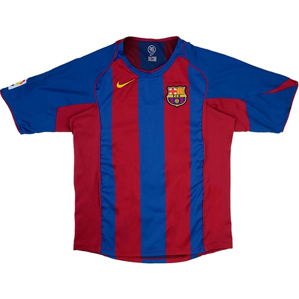 Camiseta Barcelona Replica Primera Ropa Retro 2004 2005 Azul Rojo